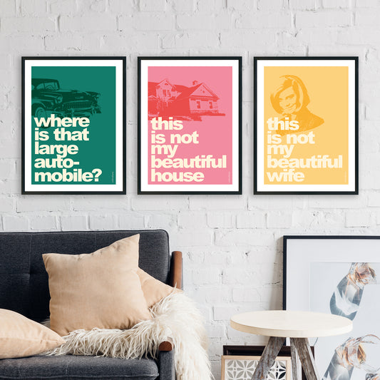 Once in a Lifetime | SET OF 3 music art prints
