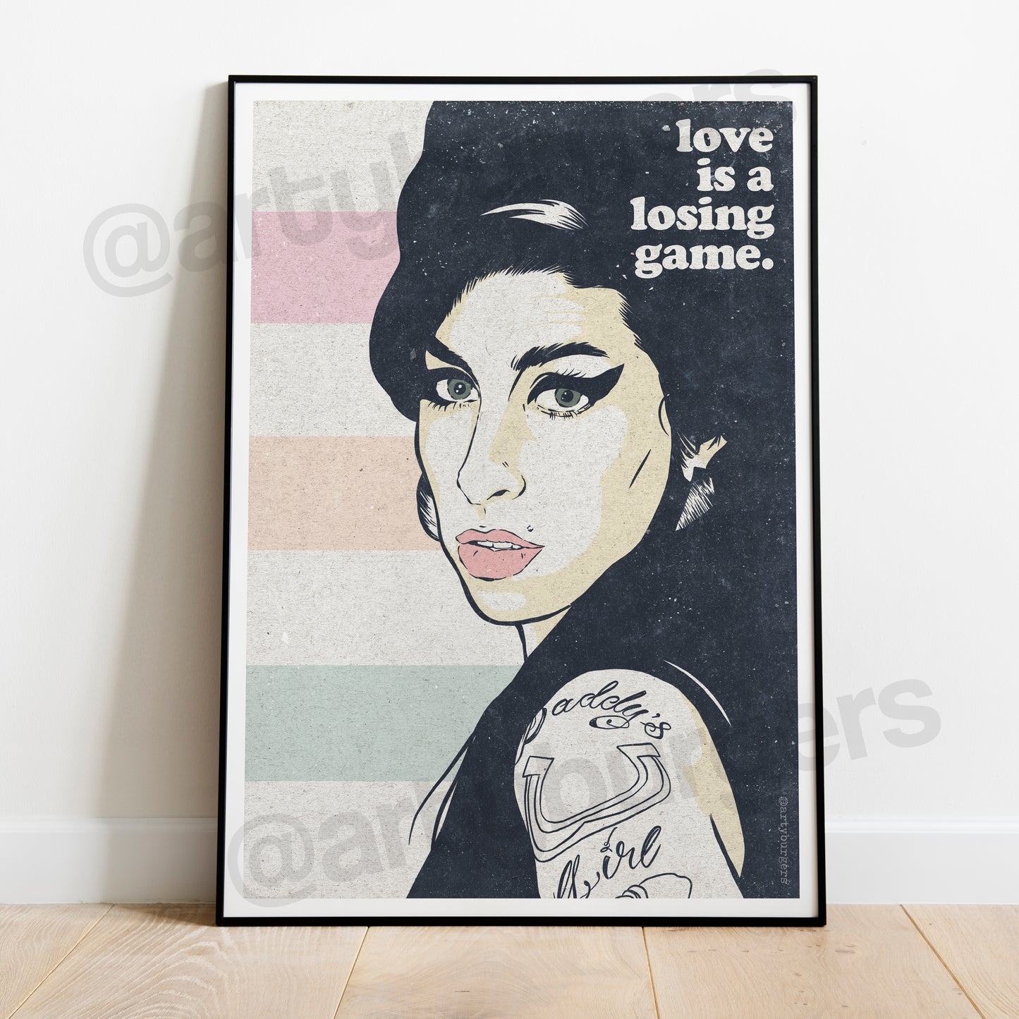 Love is a Losing Game illustrated music art print
