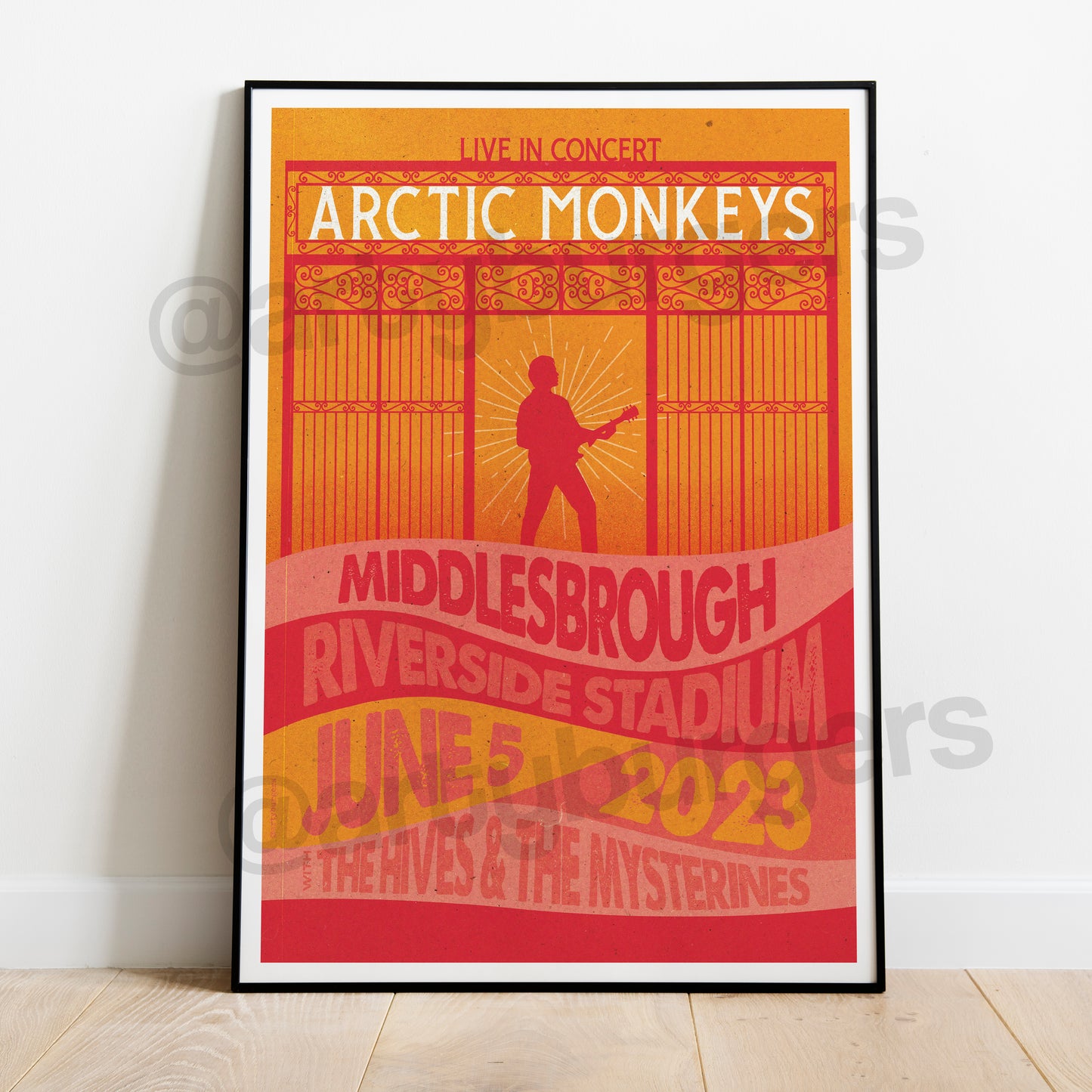 Arctic Monkeys @ MIDDLESBOROUGH RIVERSIDE STADIUM 2023 unofficial tour poster