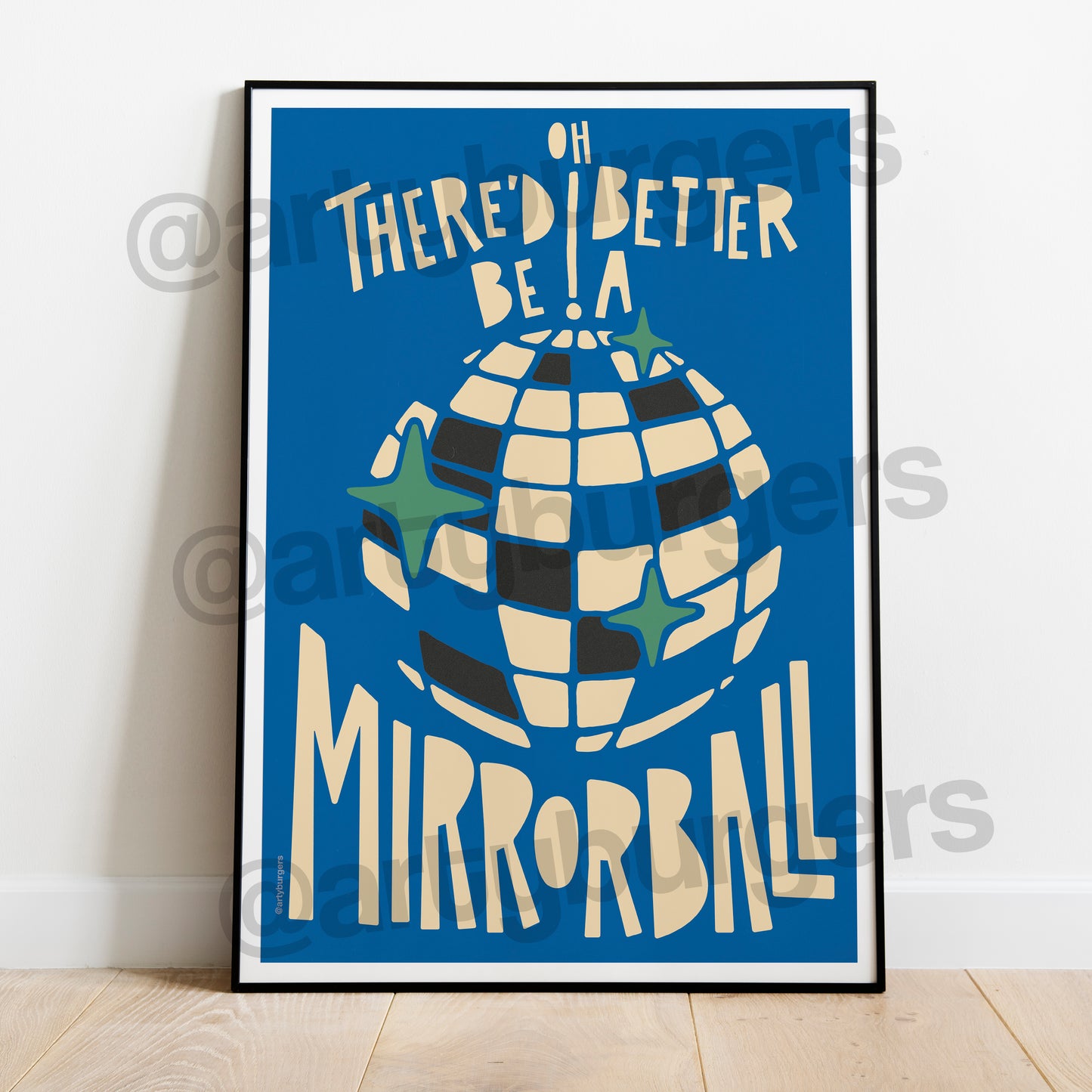 There'd Better be a Mirrorball illustrated music art print