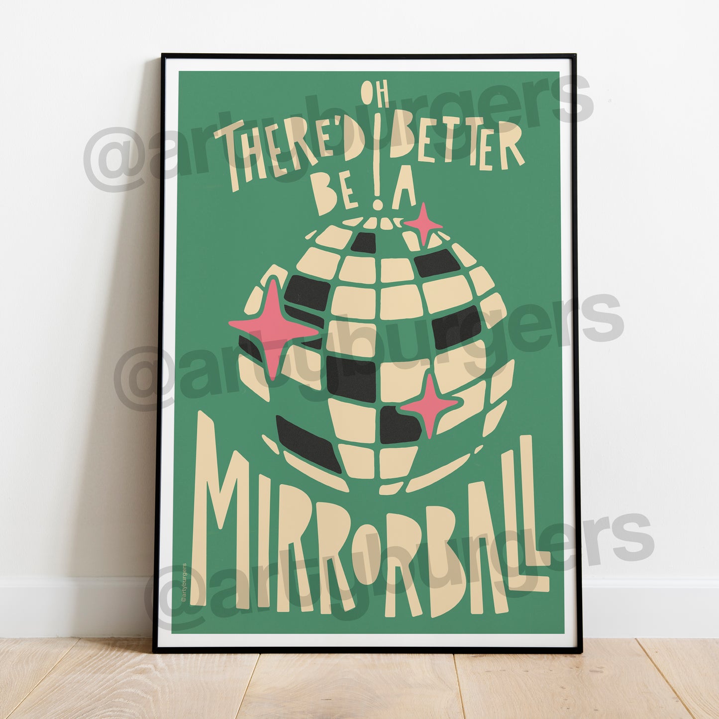 There'd Better be a Mirrorball illustrated music art print