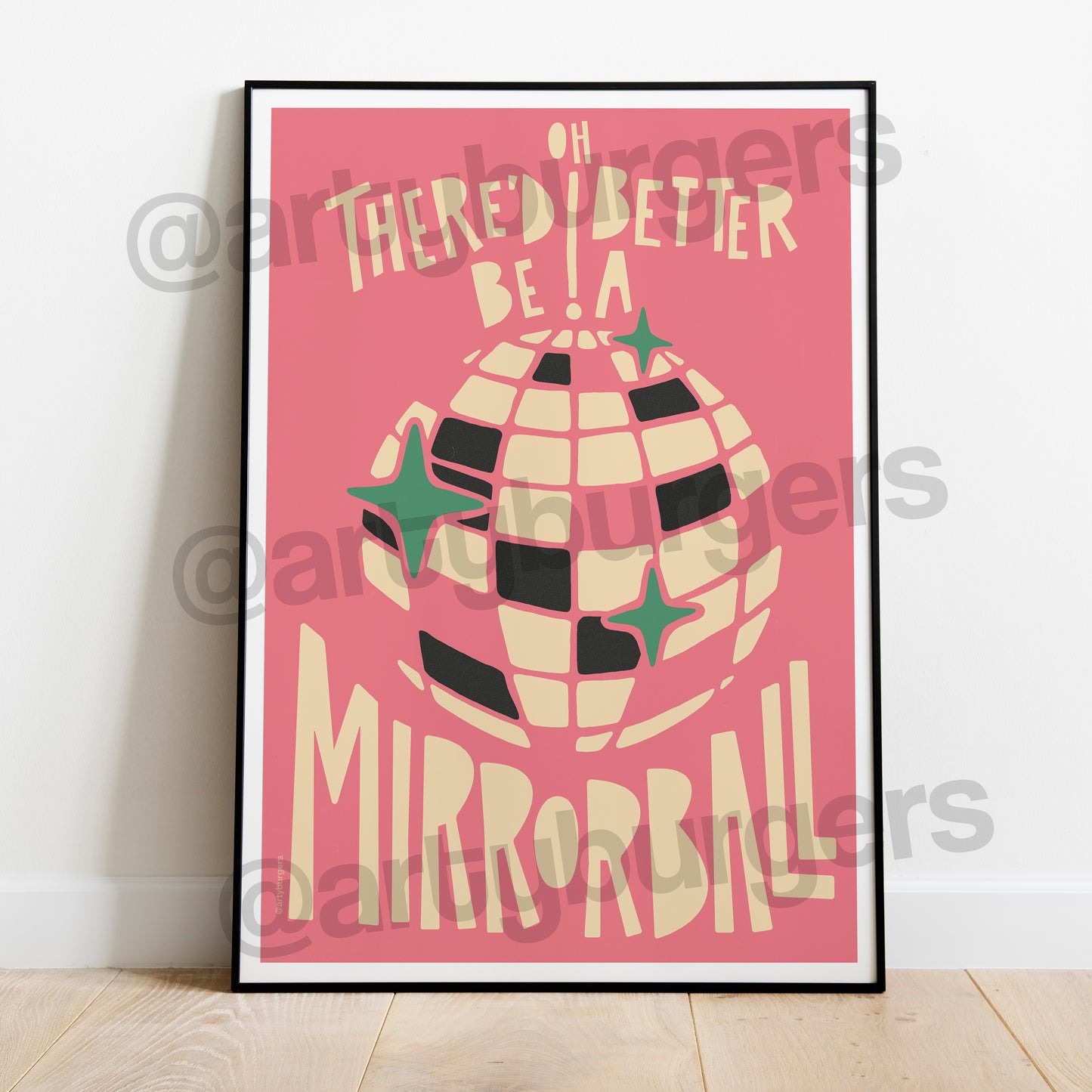 There'd Better be a Mirrorball illustrated music art print