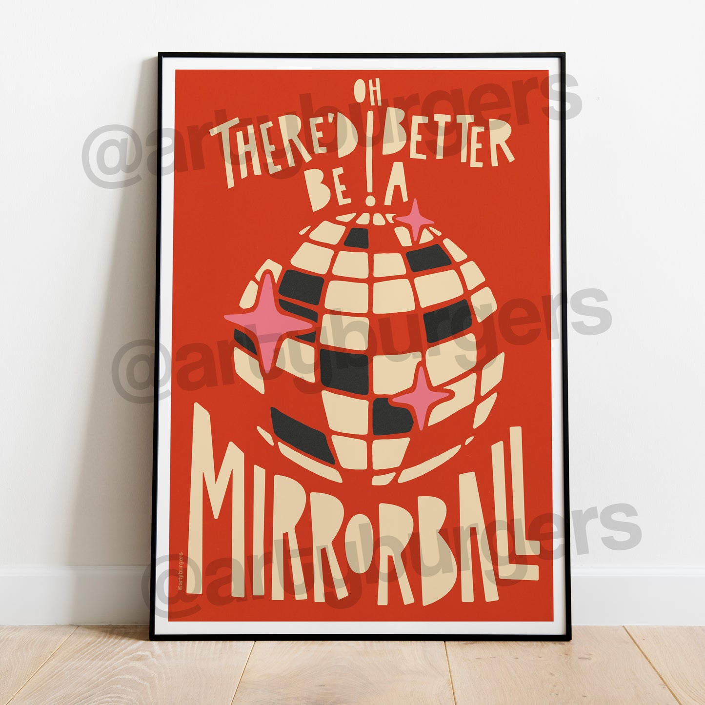 There'd Better be a Mirrorball illustrated music art print
