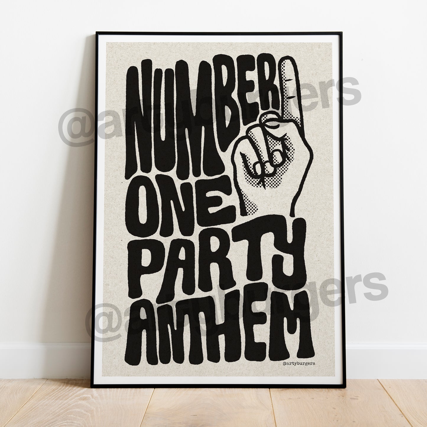 No1 Party Anthem illustrated music art print