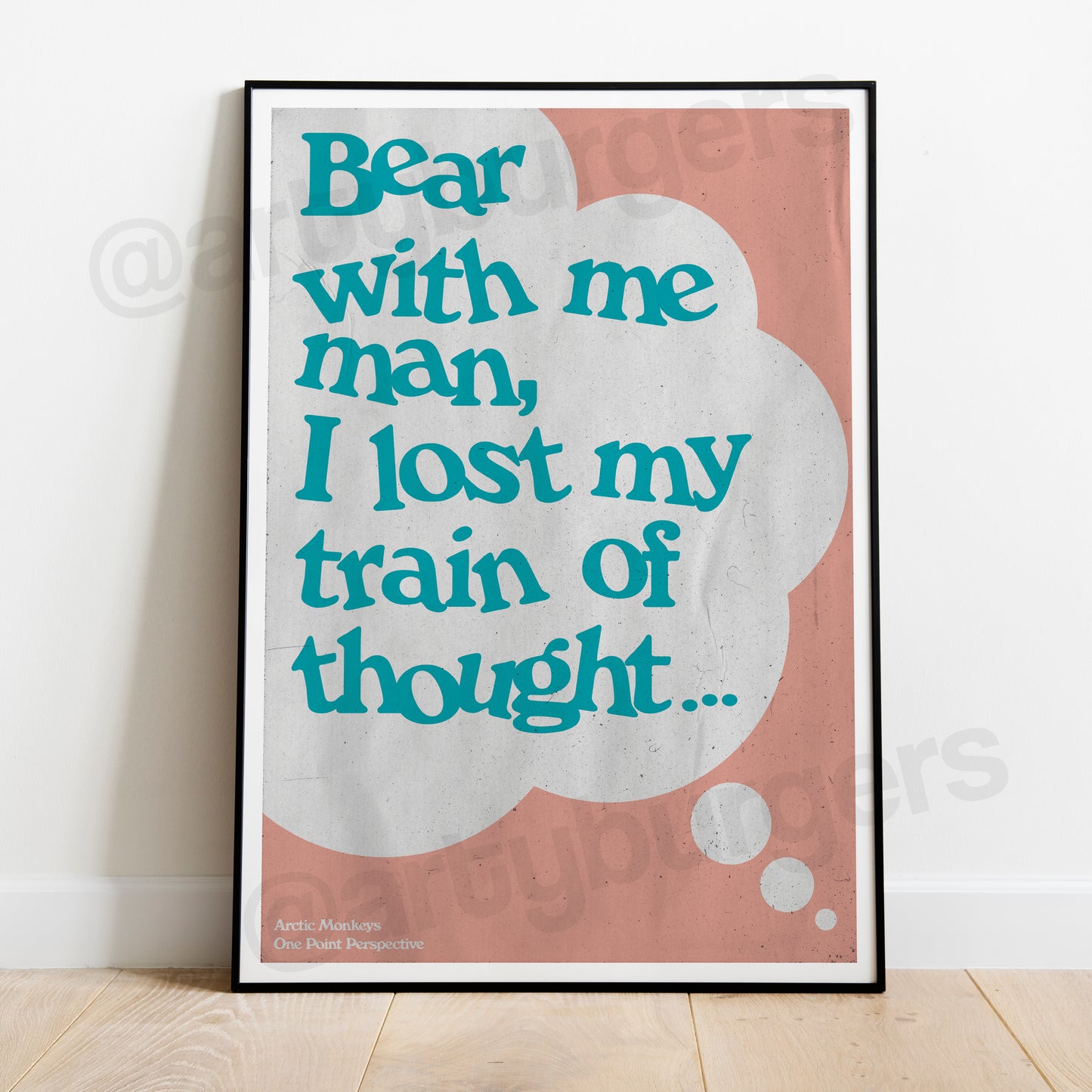 One Point Perspective illustrated music art print