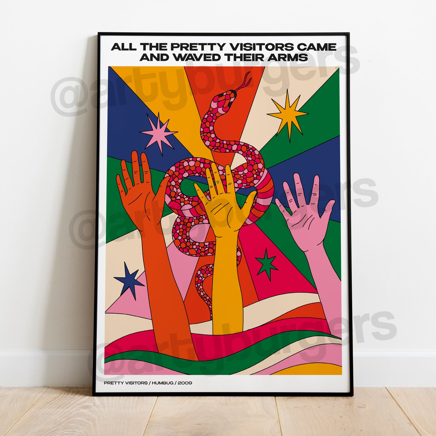 Pretty Visitors illustrated music art print