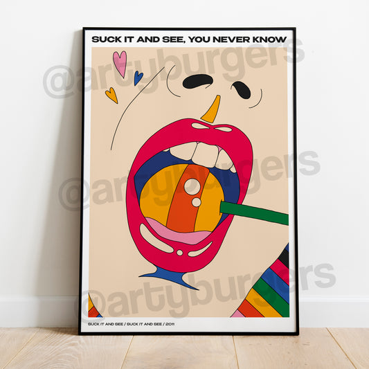 Suck It and See illustrated music art print