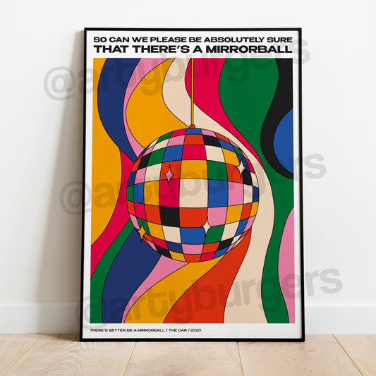 There'd Better be a Mirrorball illustrated music art print