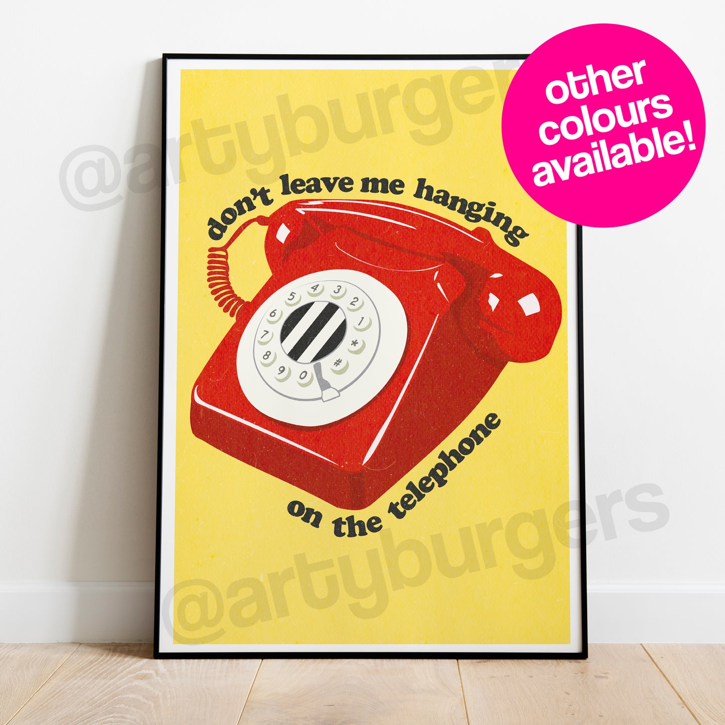Hanging on the Telephone illustrated music art print