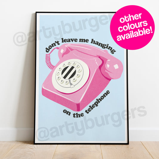 Hanging on the Telephone illustrated music art print