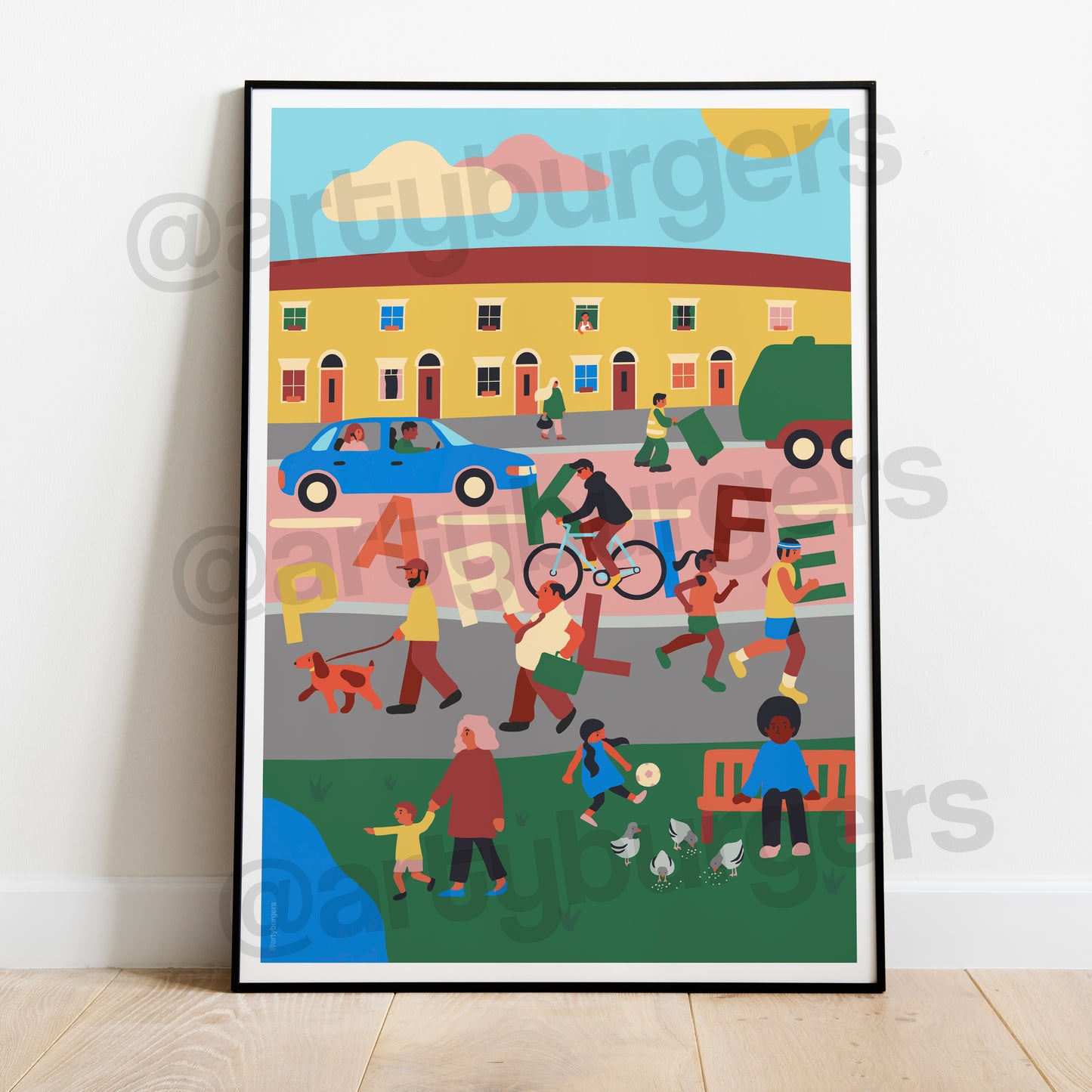 Parklife illustrated music art print