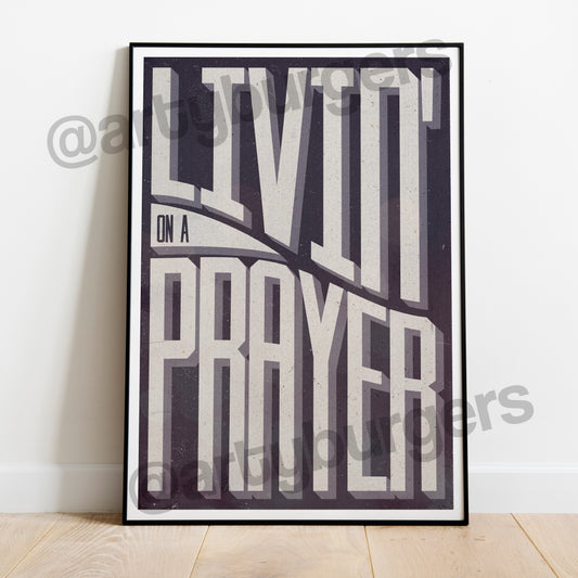 Livin' on a Prayer music art print
