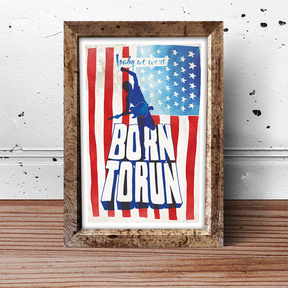 Born to Run music art print