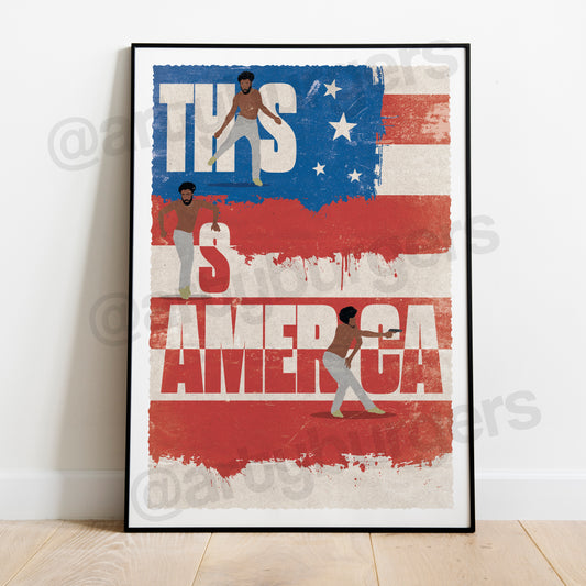 This is America music art print