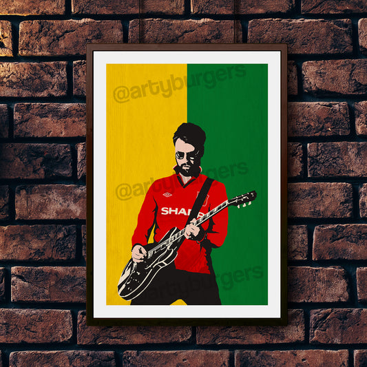 Liam Fray x MUFC music art print