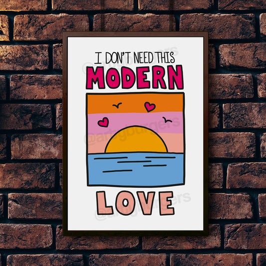 Modern Love music art print