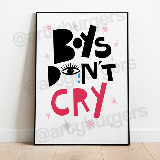 Boys Don't Cry music art print
