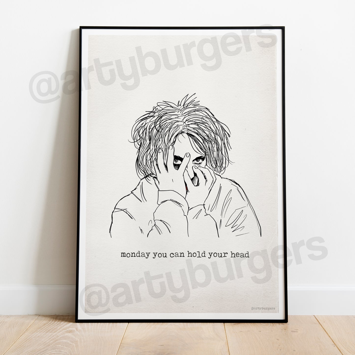 SET OF 4 Friday I'm in Love illustrated music art prints