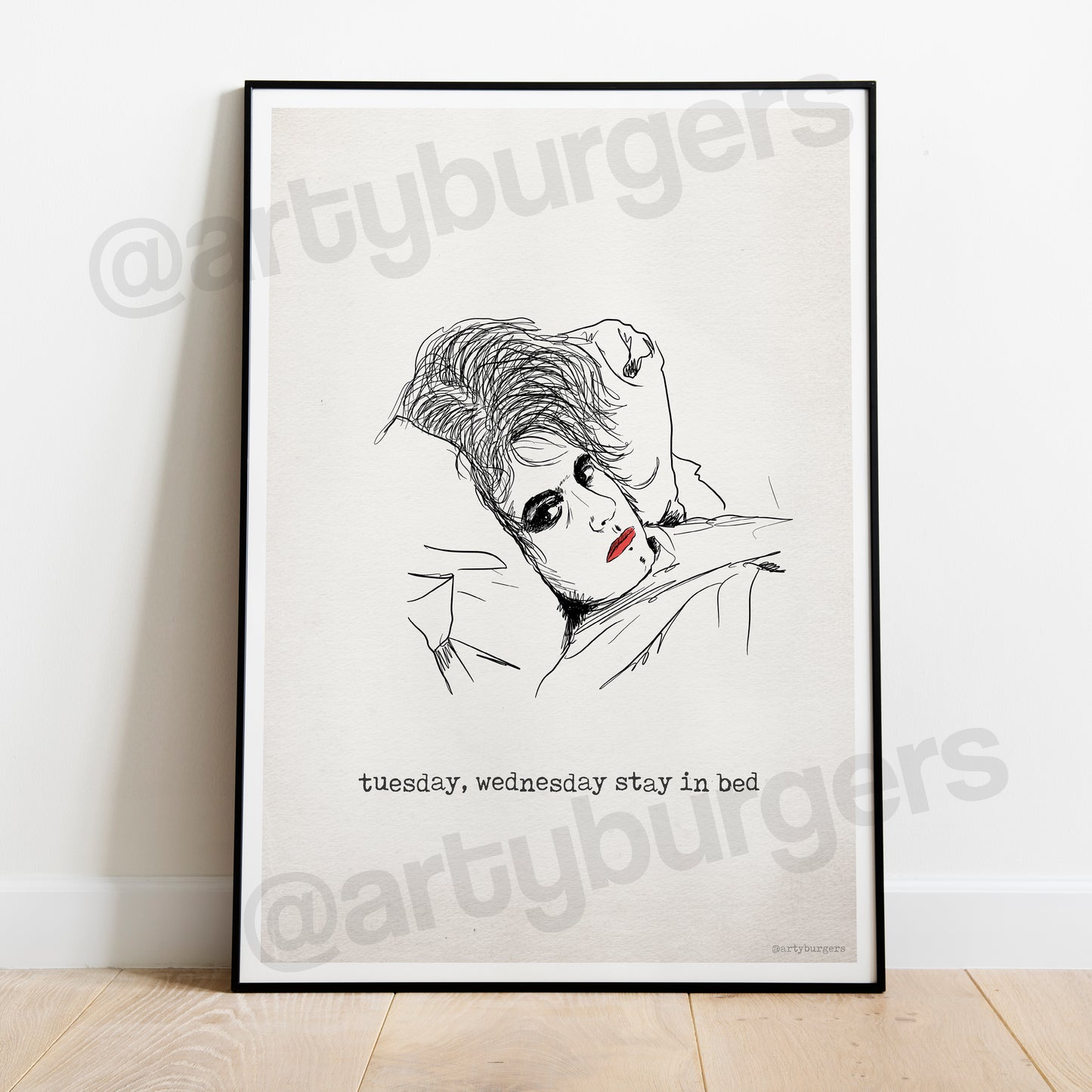 SET OF 4 Friday I'm in Love illustrated music art prints