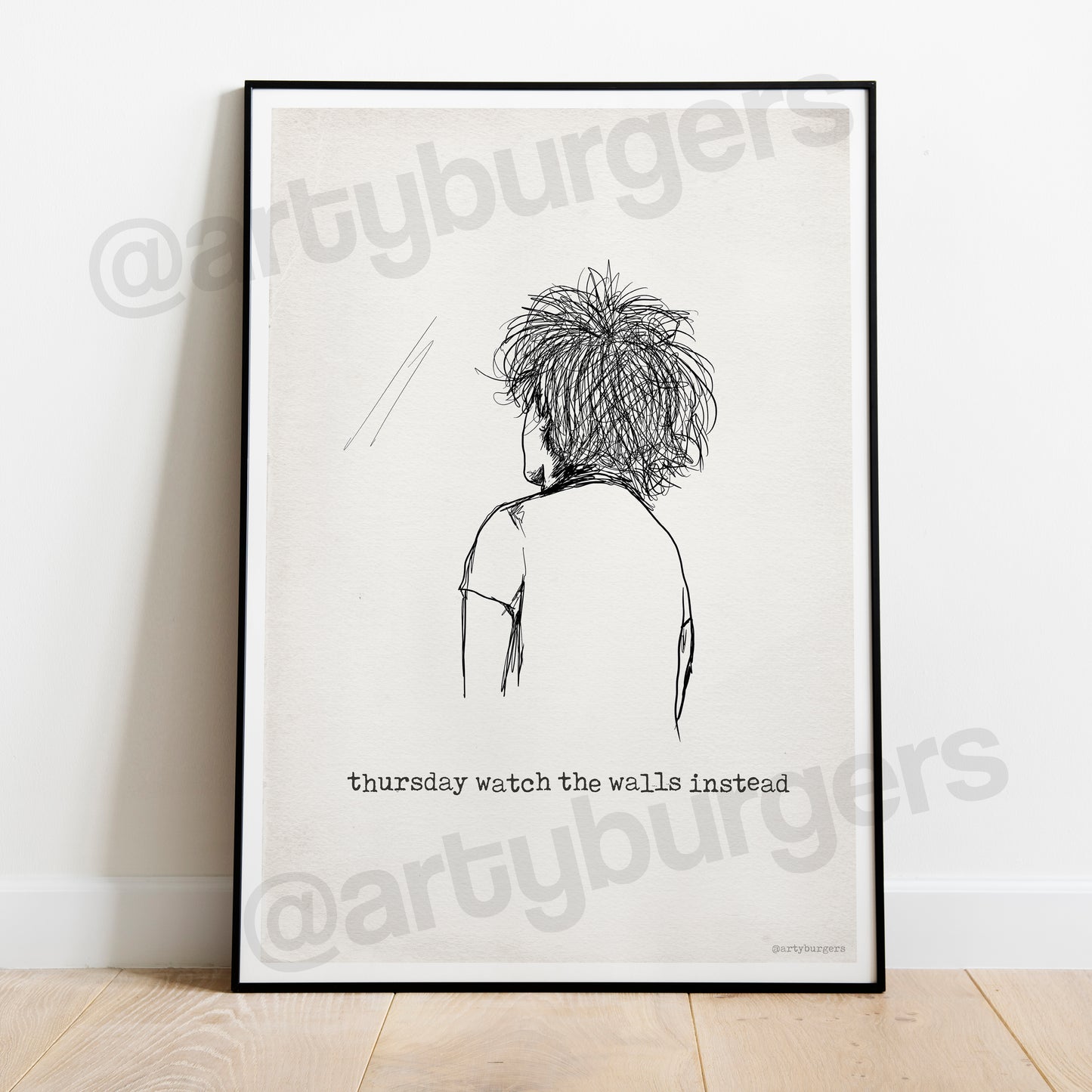 SET OF 4 Friday I'm in Love illustrated music art prints