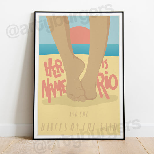 Her Name is Rio music art print