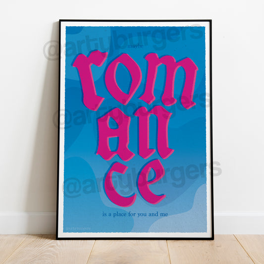 Romance music art print