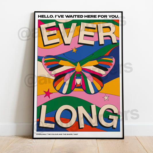 Everlong music art print
