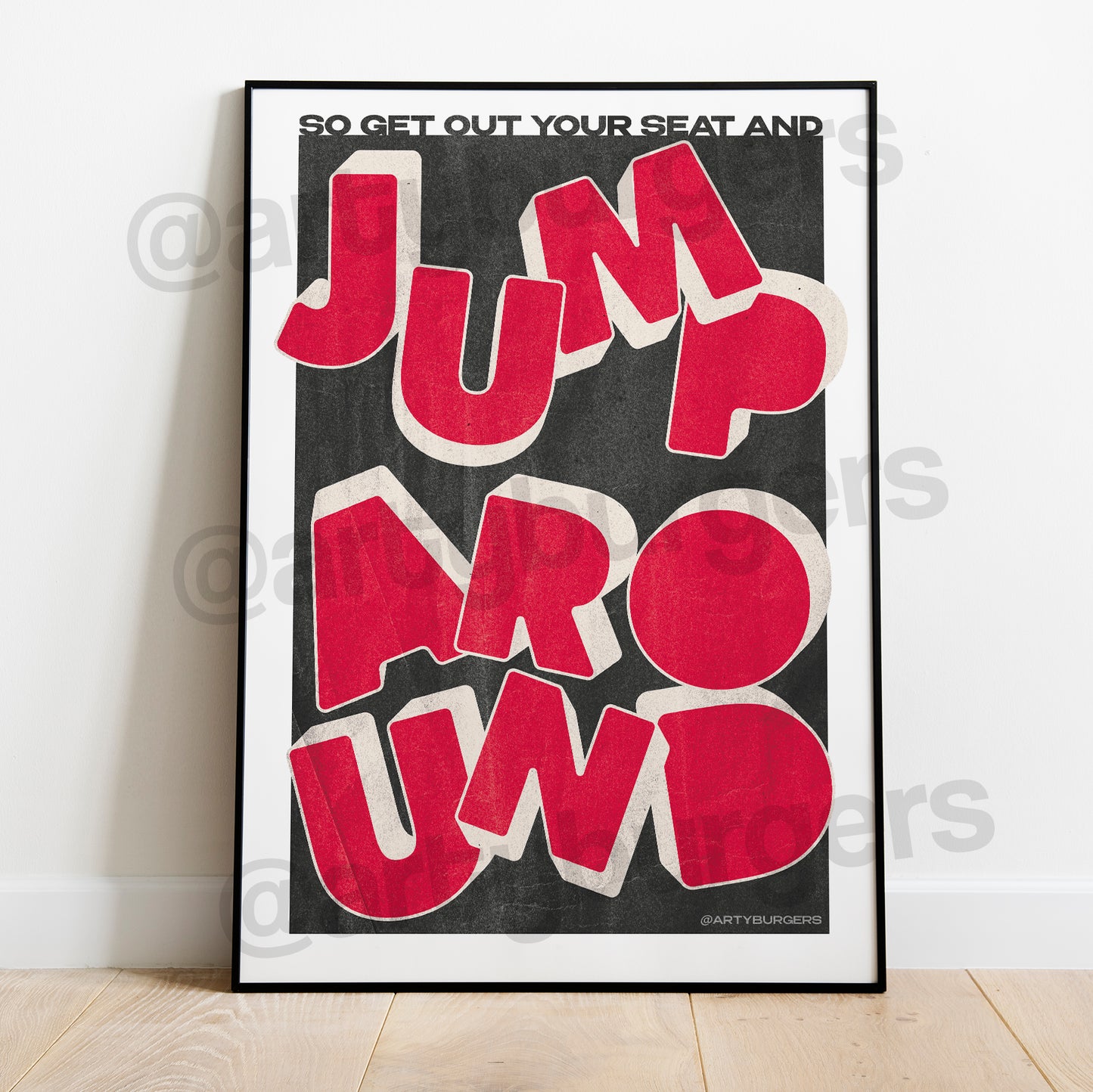 Jump Around music art print