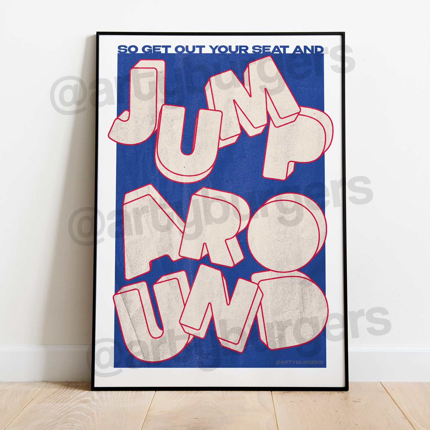 Jump Around music art print