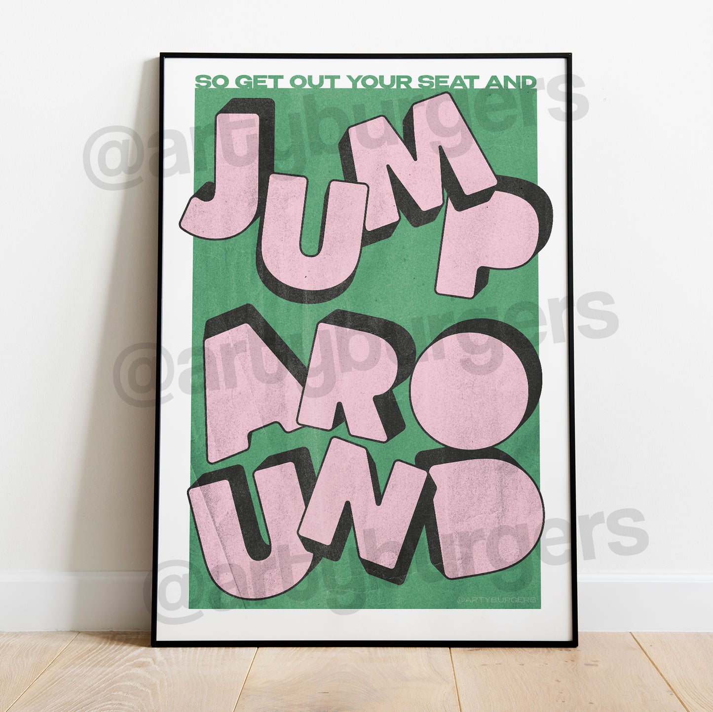 Jump Around music art print