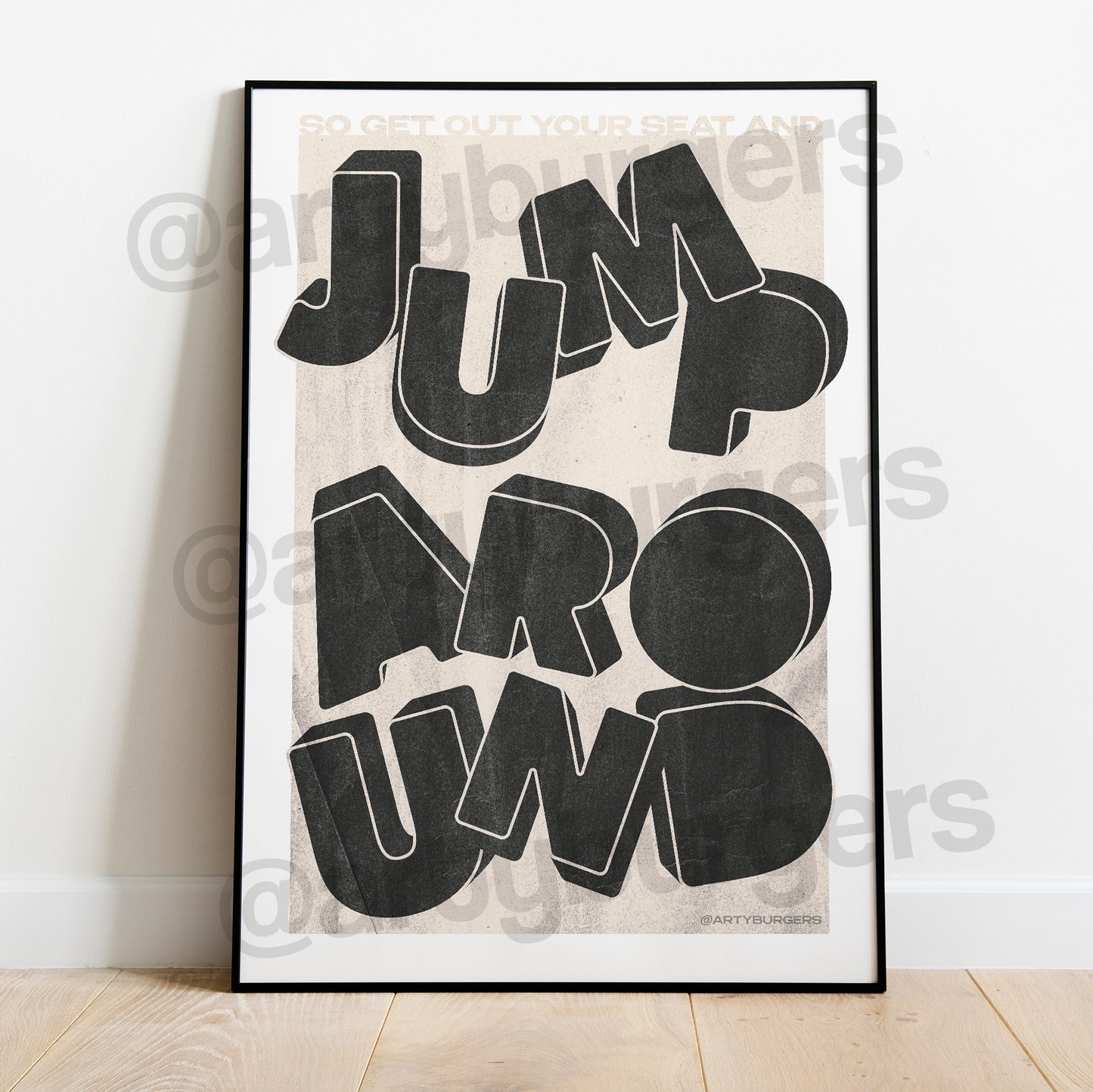 Jump Around music art print