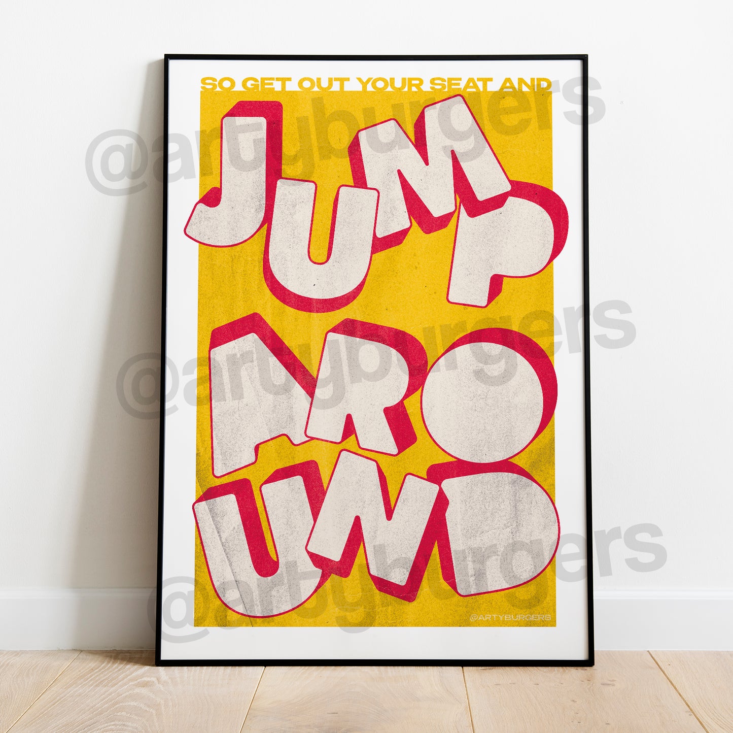Jump Around music art print