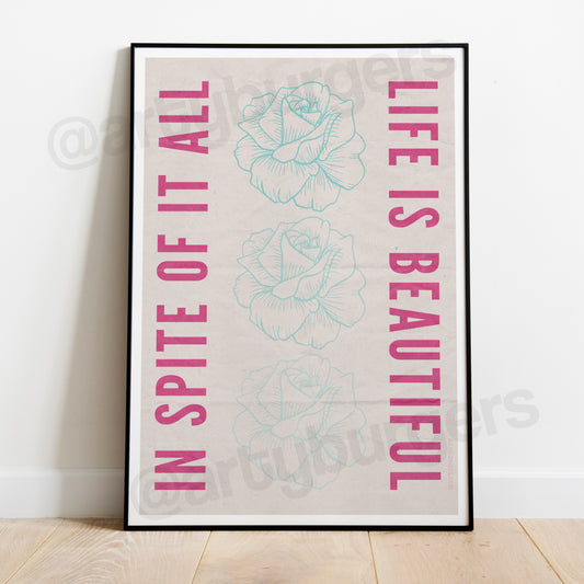 Life is Beautiful music art print