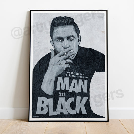 Man in Black music art print