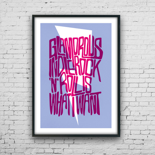 Glamorous Indie Rock & Roll music art print