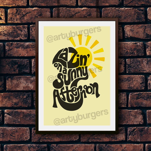 Sunny Afternoon music art print