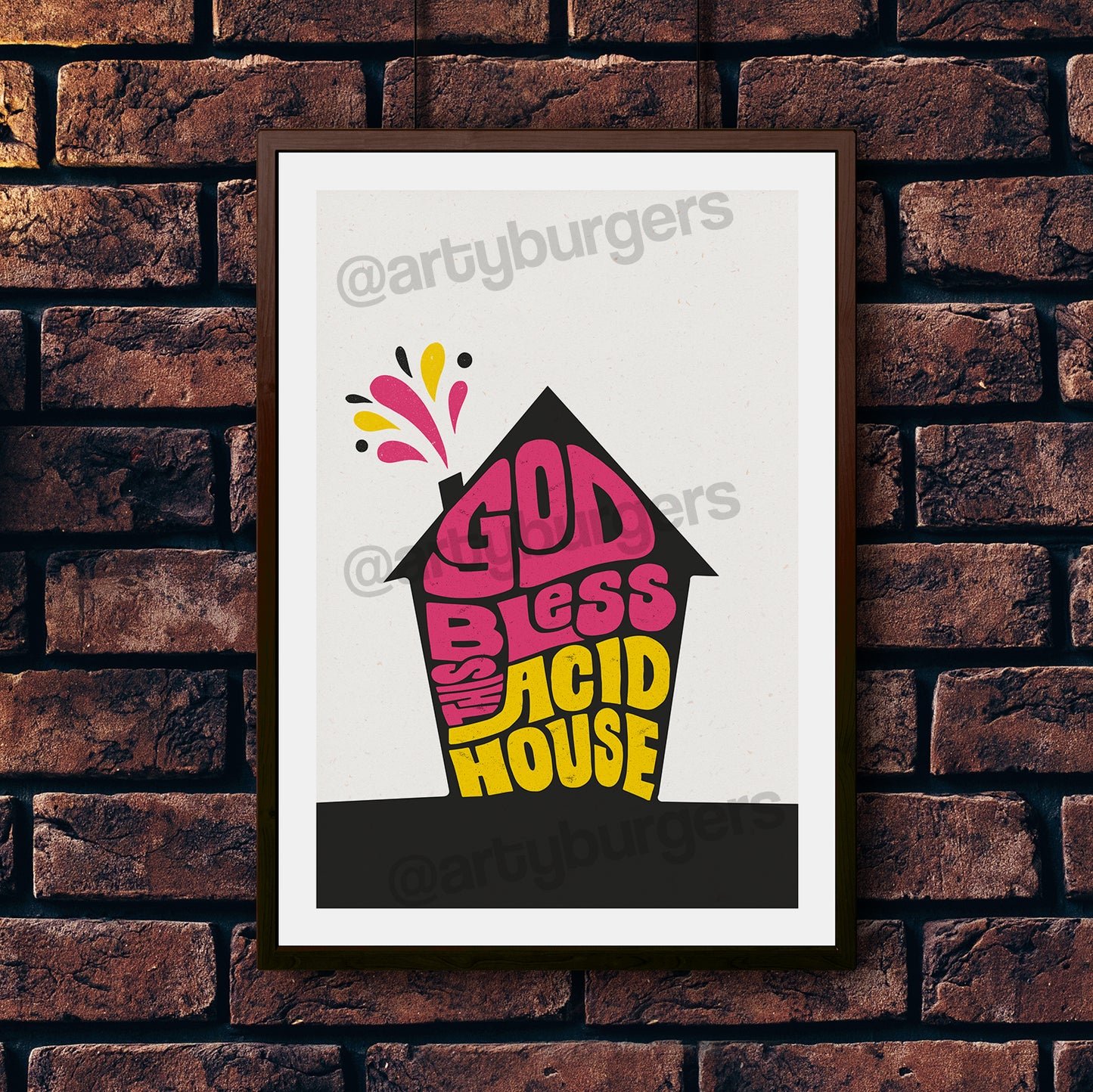 God Bless This Acid House music art print