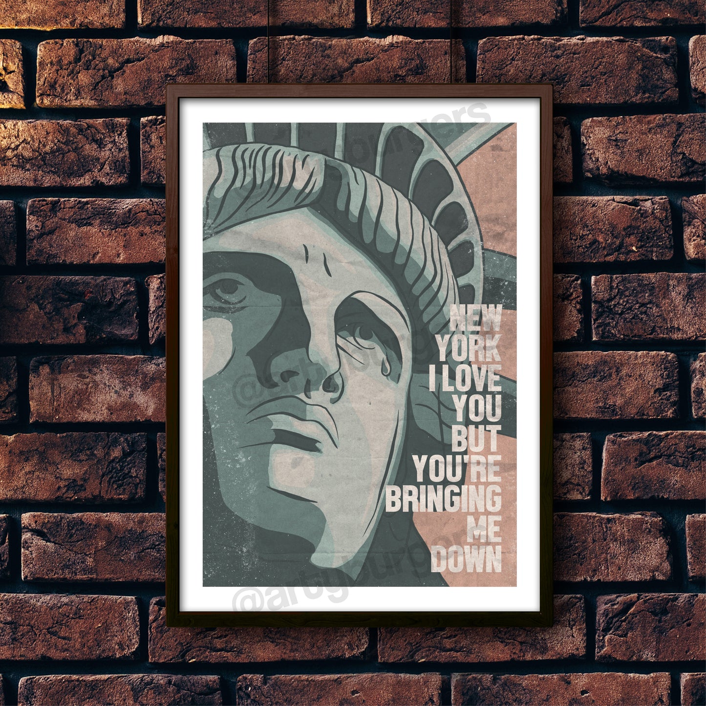 New York I Love You music art print