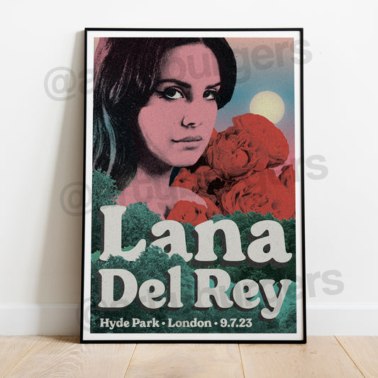 Lana Del Rey @ Hyde Park 2023 music art print