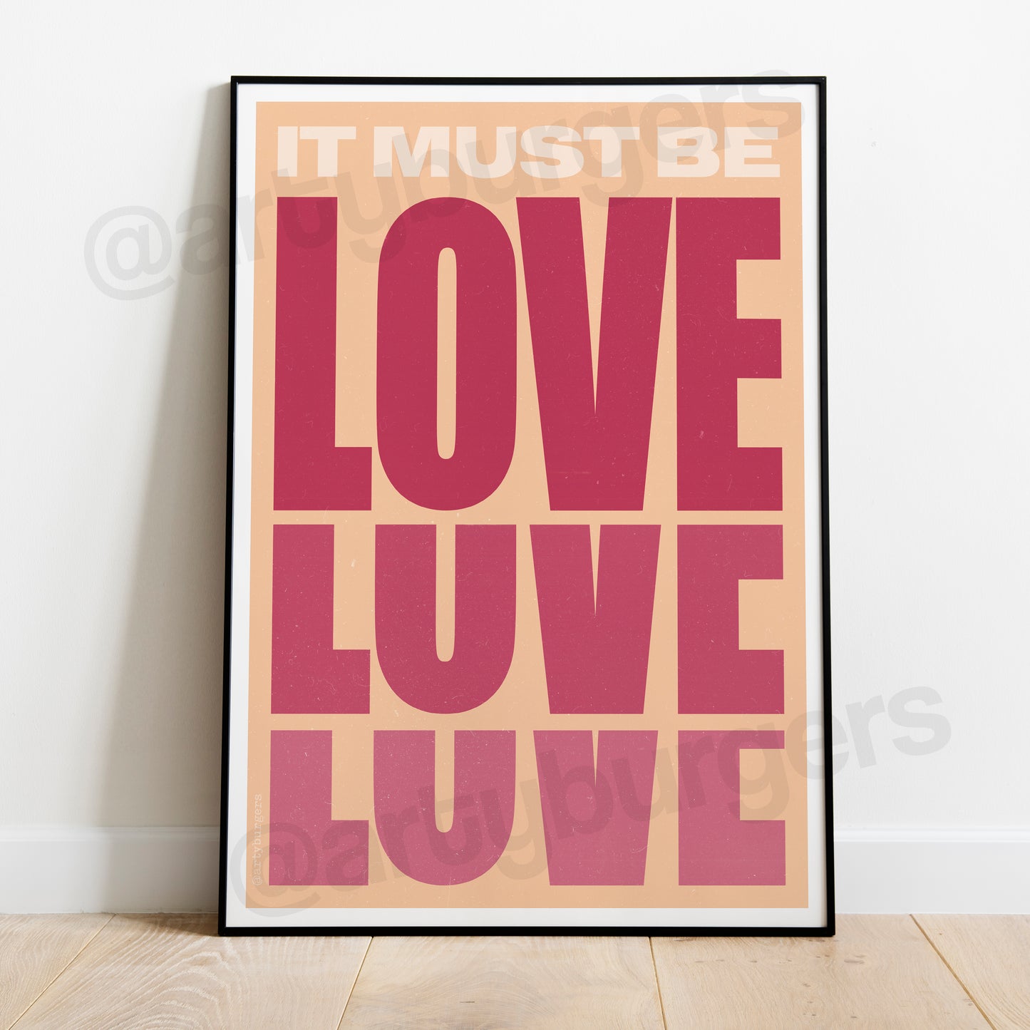 It Must Be Love music art print