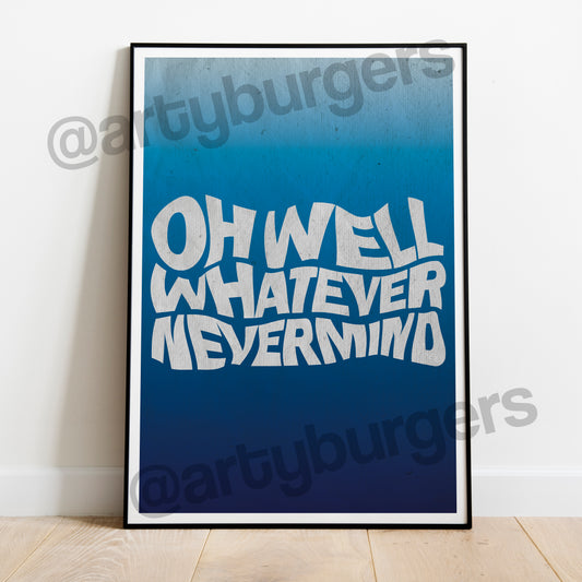 Nevermind music art print