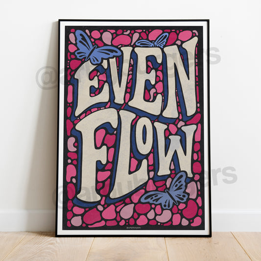 Even Flow music art print