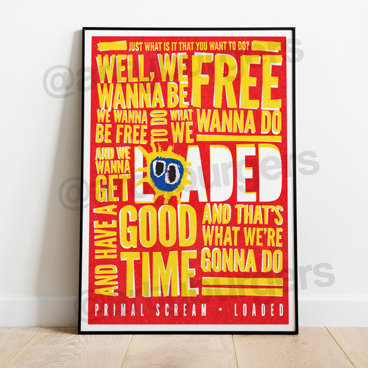 Loaded music art print