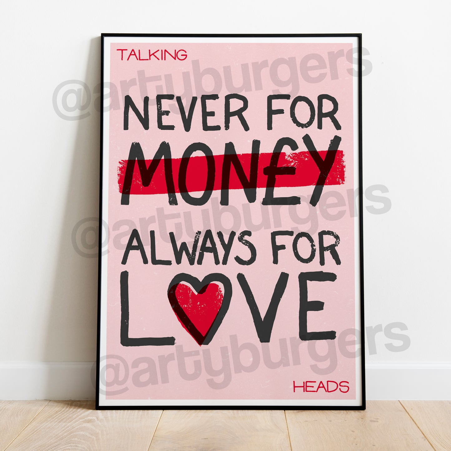 Never For Money music art print