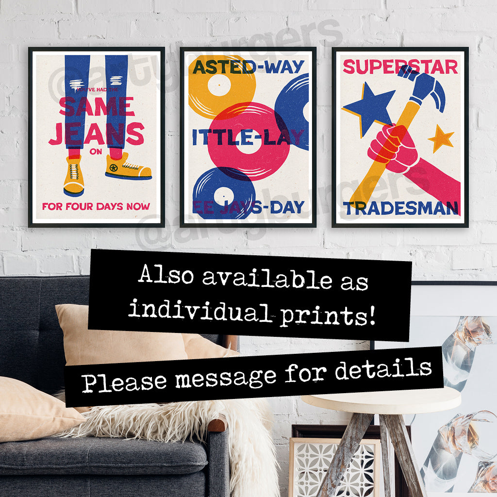 The View | SET OF 3 music art prints