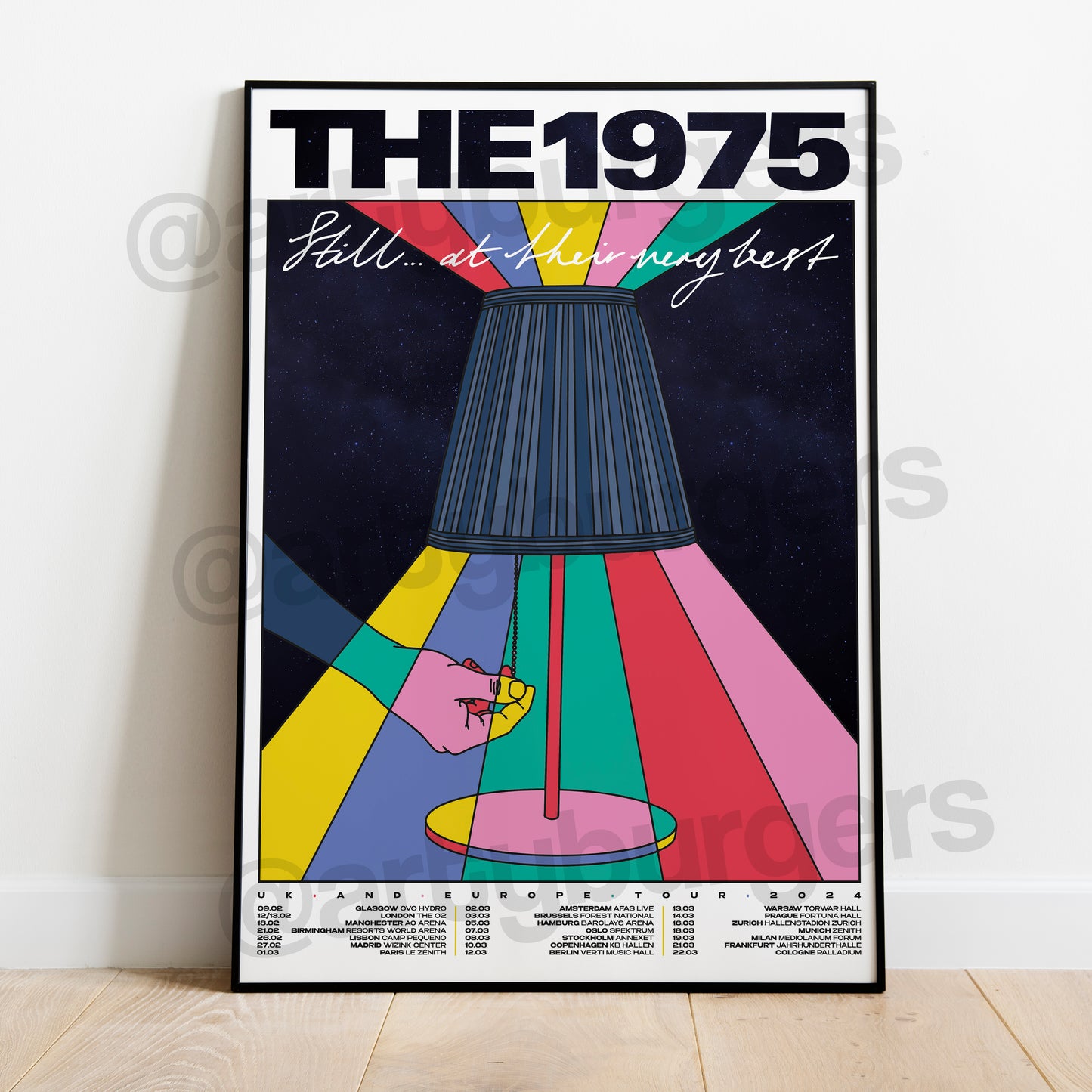 The 1975 - Still At Their Very Best 2024 UK & Europe unofficial tour poster