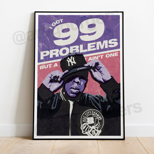 99 Problems illustrated music art print