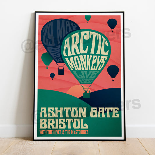 Arctic Monkeys @ BRISTOL ASHTON GATE 2023 unofficial tour poster