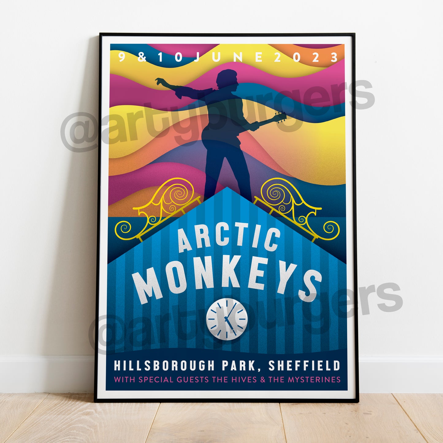 Arctic Monkeys @ SHEFFIELD HILLSBOROUGH PARK 2023 unofficial tour poster