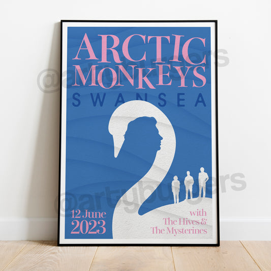 Arctic Monkeys @ SWANSEA.COM STADIUM 2023 unofficial tour poster